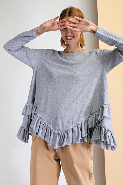 15492 Tammy Double-Ruffle Tunic