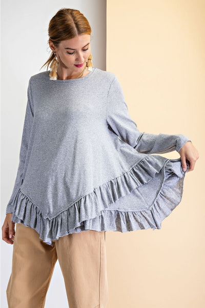 15492 Tammy Double-Ruffle Tunic