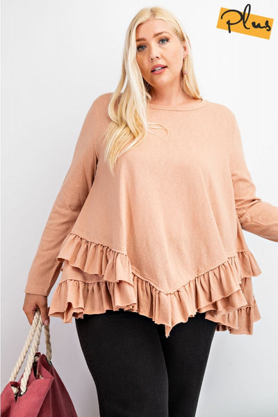 15492 Tammy Double-Ruffle Tunic