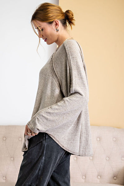 16588 Aubree Brushed Hacci Pullover