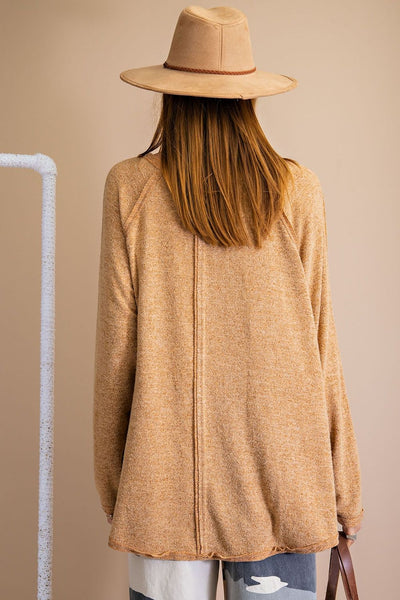 16588 Aubree Brushed Hacci Pullover