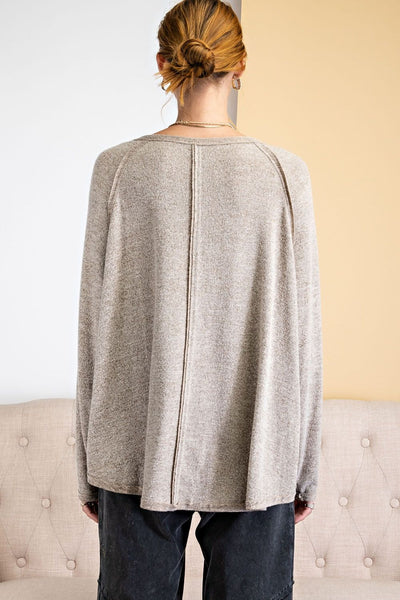 16588 Aubree Brushed Hacci Pullover