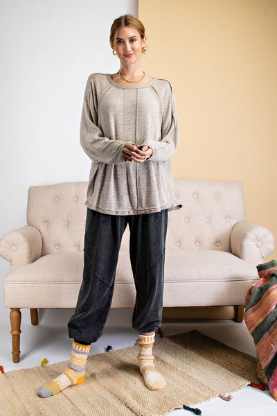 16588 Aubree Brushed Hacci Pullover