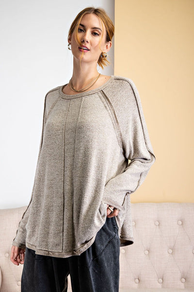 16588 Aubree Brushed Hacci Pullover