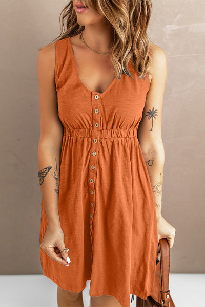 Emma Sleeveless Button Down Mini Magic Dress - ONLINE EXCLUSIVE!