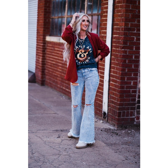 Las hojas están cayendo blanqueadas Camiseta gráfica