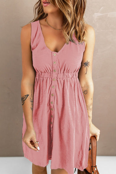 Emma Sleeveless Button Down Mini Magic Dress - ONLINE EXCLUSIVE!