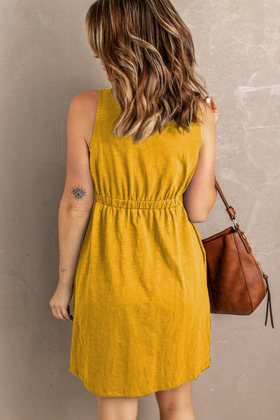 Emma Sleeveless Button Down Mini Magic Dress - ONLINE EXCLUSIVE!