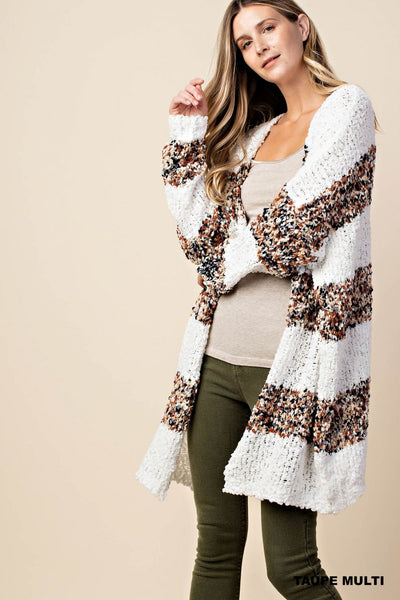 5449 Cárdigan de rayas borrosas Colette