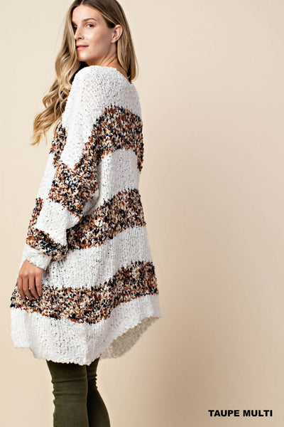 5449 Cárdigan de rayas borrosas Colette