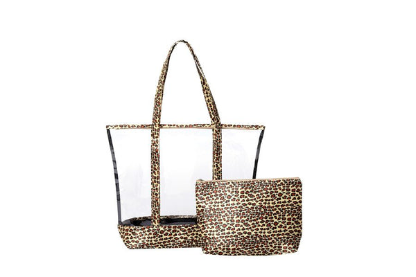 Clear Leopard Tote Bag