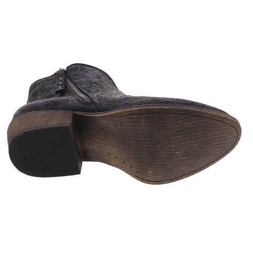 Very G Divine Tooled Black Booties