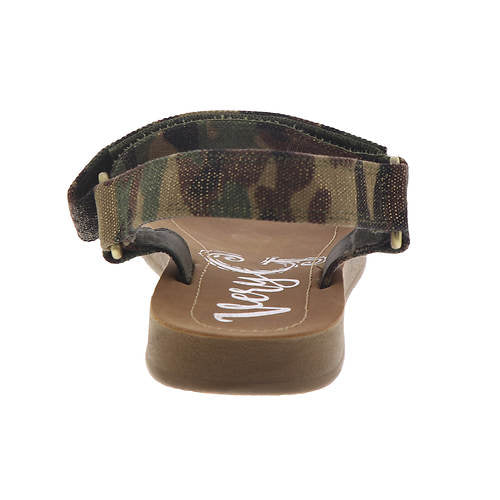 0079 Tina sandalias casuales de camuflaje con tiras