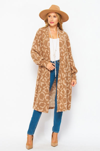 Cárdigan Constance con estampado de leopardo