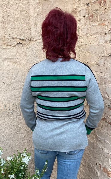 Bylyse Striped Crew Neck Sweater