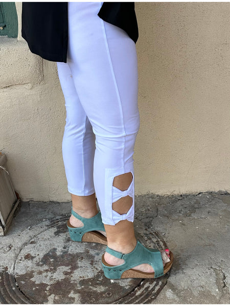 Dottie Bow Cut Out Leggings by Artex Fashions