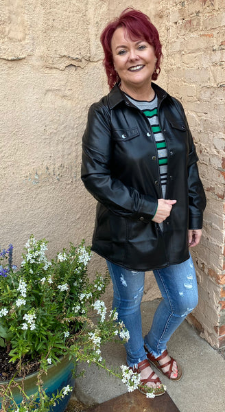 Camisa / chaqueta de cuero vegano Bylyse