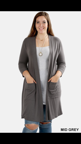 1439   Lauren Slouchy Pocket Cardigan