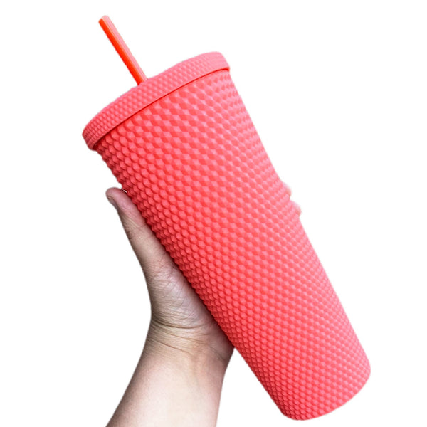 34217 Vaso con tachuelas de coral - 24 oz.