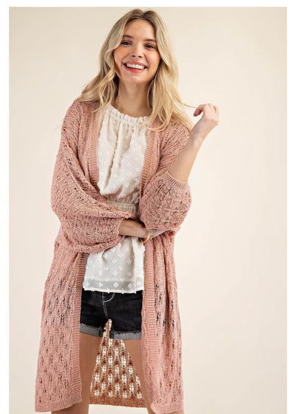 6742 Suéter plumero suave Harlow Pointelle - ¡Reg & Plus!