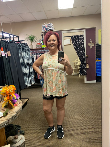 Top sin mangas con cintura imperio Rosie