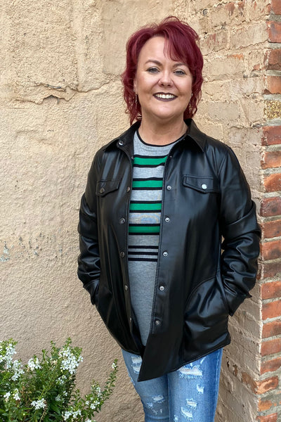 Camisa / chaqueta de cuero vegano Bylyse