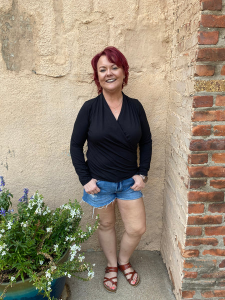 Bylyse Bamboo Jersey Crossover Top