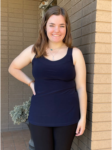 Georgette Thick Strap Cami Top by Artex Fashions