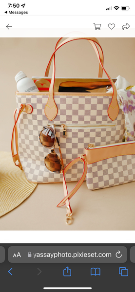 0078577 Bolso London Check Marfil o Marrón