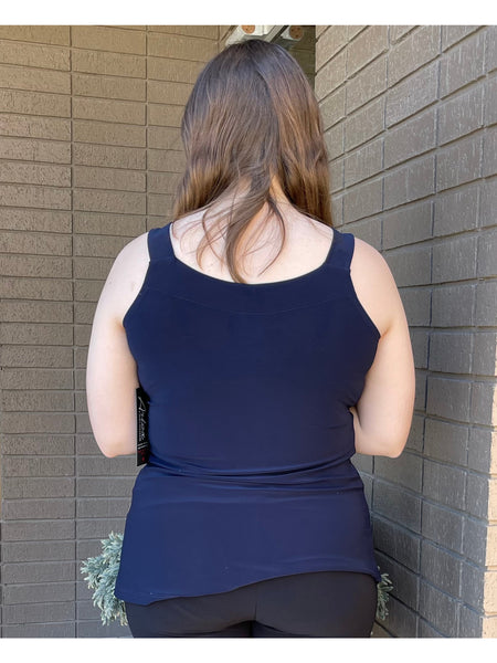 Georgette Thick Strap Cami Top by Artex Fashions