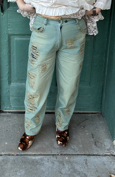 Vaqueros con lavado vintage Candice de Paper Lace