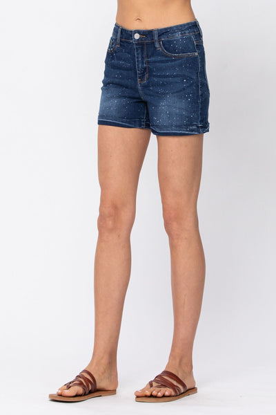 150081 Pantalones cortos de mezclilla azul Marley Galaxy Splash Judy - ¡Reg & Plus!