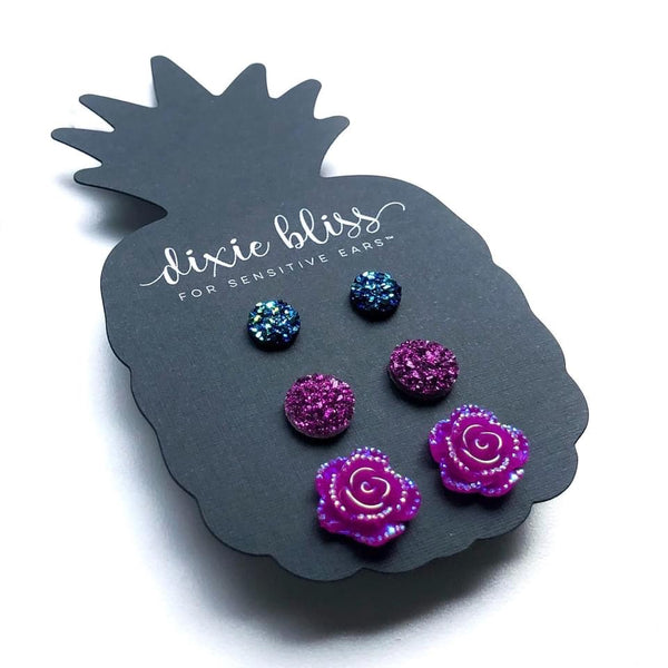 1528 Violet Earrings by Dixie Bliss