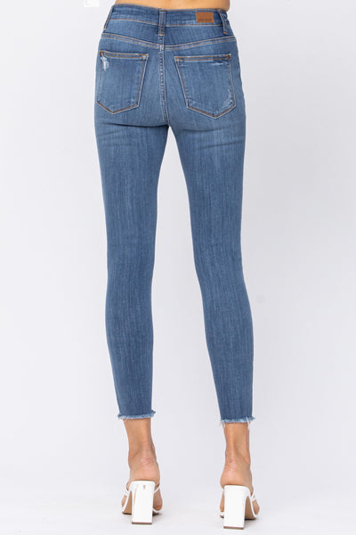 82202 Virgie High Rise Cropped Distressed Judy Blue Jeans