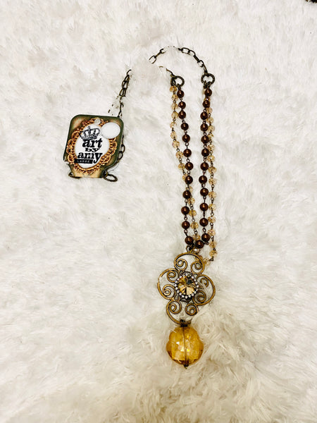 36861 Amber Romance Necklace