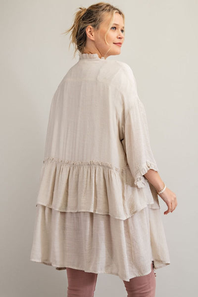 3297   Jerzee 3/4 Sleeve Kimono