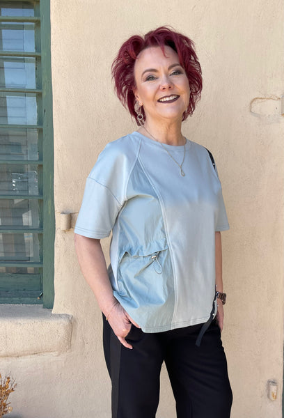 Rebecca Top with Pearl Satin Trim