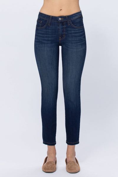 83109 Aurora Handsand Mid-Rise Relaxed Fit Skinny Judy Blue Jeans