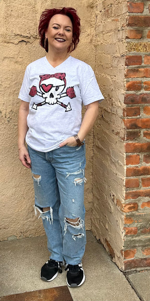 Skull Anti-Valentine's Day Graphic T-Shirt