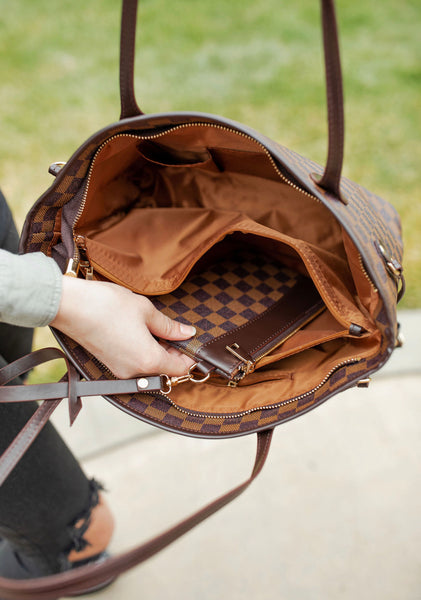 0078577 Bolso London Check Marfil o Marrón