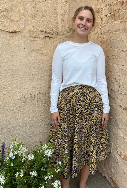 Top con cuello redondo y punto de bambú Bylyse