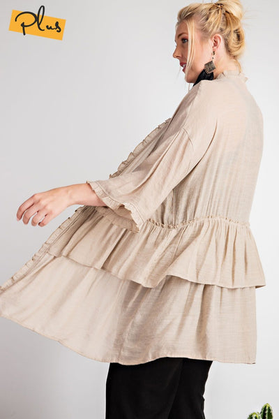3297   Jerzee 3/4 Sleeve Kimono
