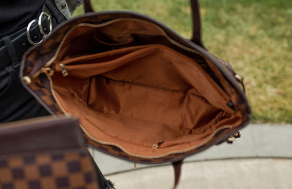 0078577 Bolso London Check Marfil o Marrón