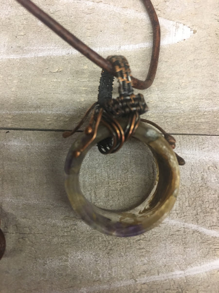 NE27 Collar de campo de girasol morado