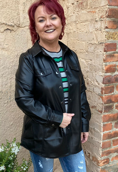 Camisa / chaqueta de cuero vegano Bylyse