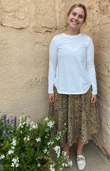 Top con cuello redondo y punto de bambú Bylyse