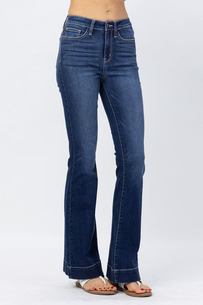 82395 Susannah Hi-Rise 2" Hem Trouser Flare Judy Blue Jeans
