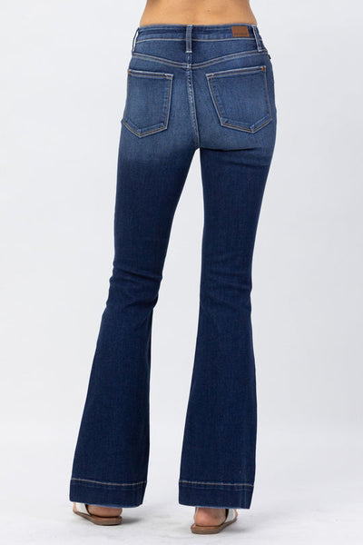 82395 Susannah Hi-Rise 2" Hem Trouser Flare Judy Blue Jeans