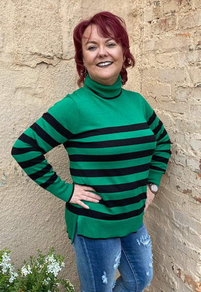 Jersey de cuello alto a rayas Bylyse