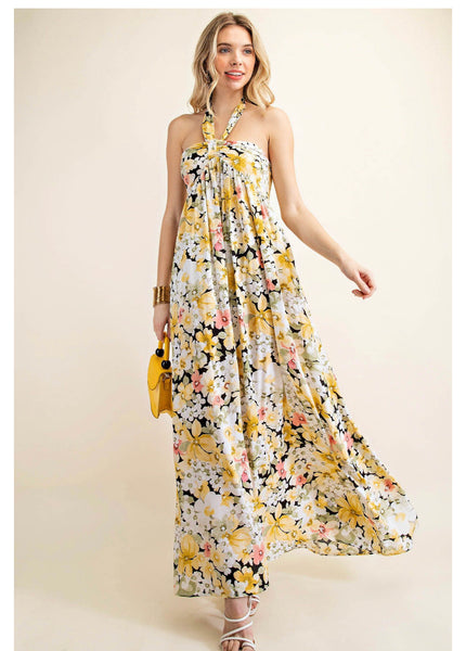 7154 Giselle Halter Maxi Dress